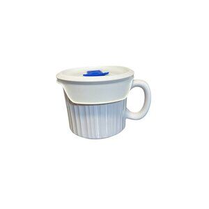 CorningWare Stoneware 20oz Soup, Chilli and More Mug with Lid!